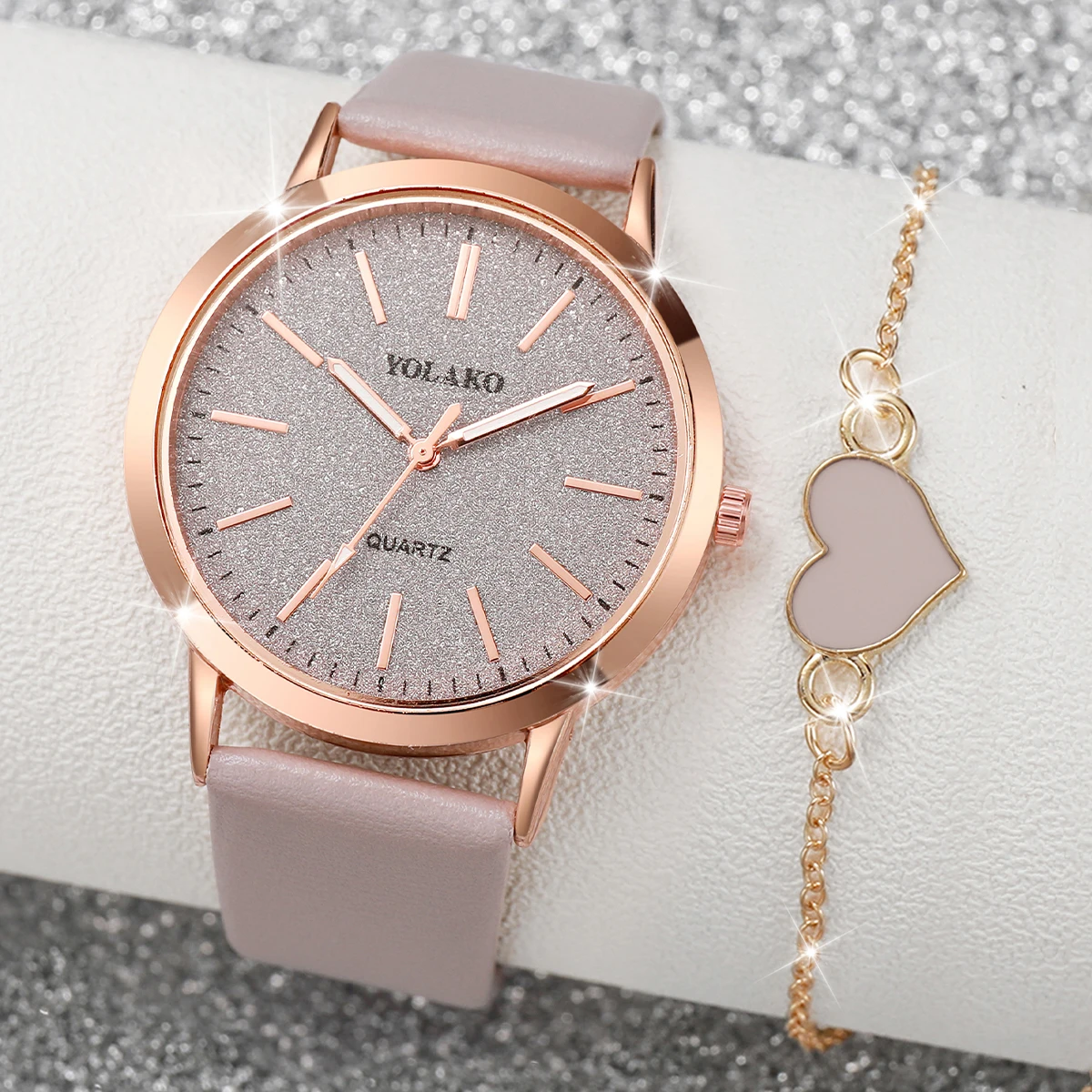 Open Heart Watch - 2 шт./компл. Модные женские часы с