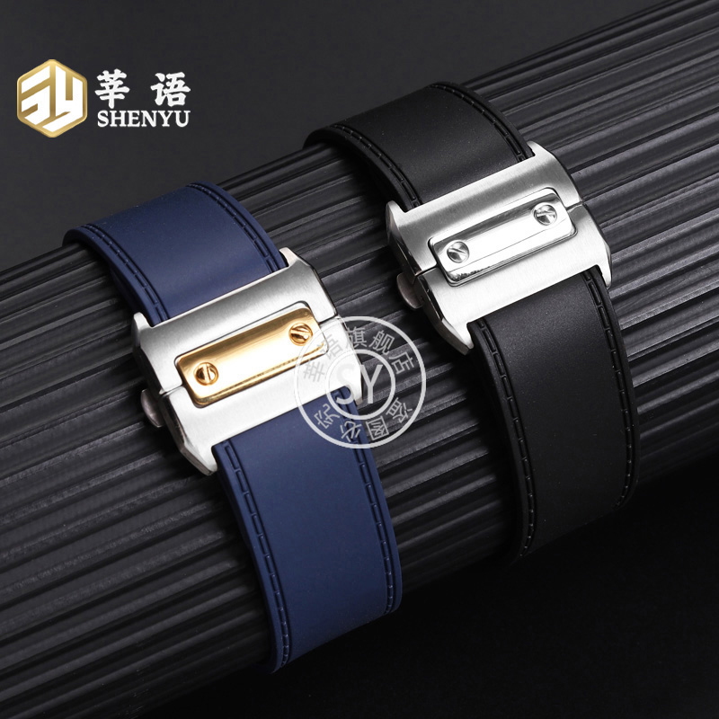 Резиновый ремешок Shenyu для ч – обзор и цена Cartier Watch Santos