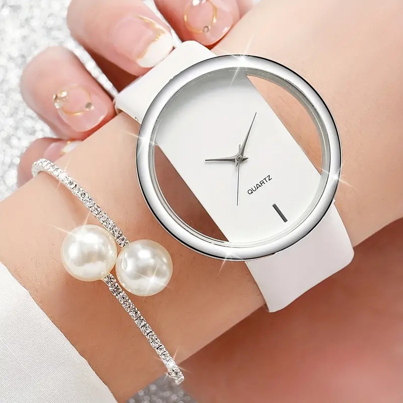 2 шт. модные белые простые час – обзор и цена Luxury Watch White