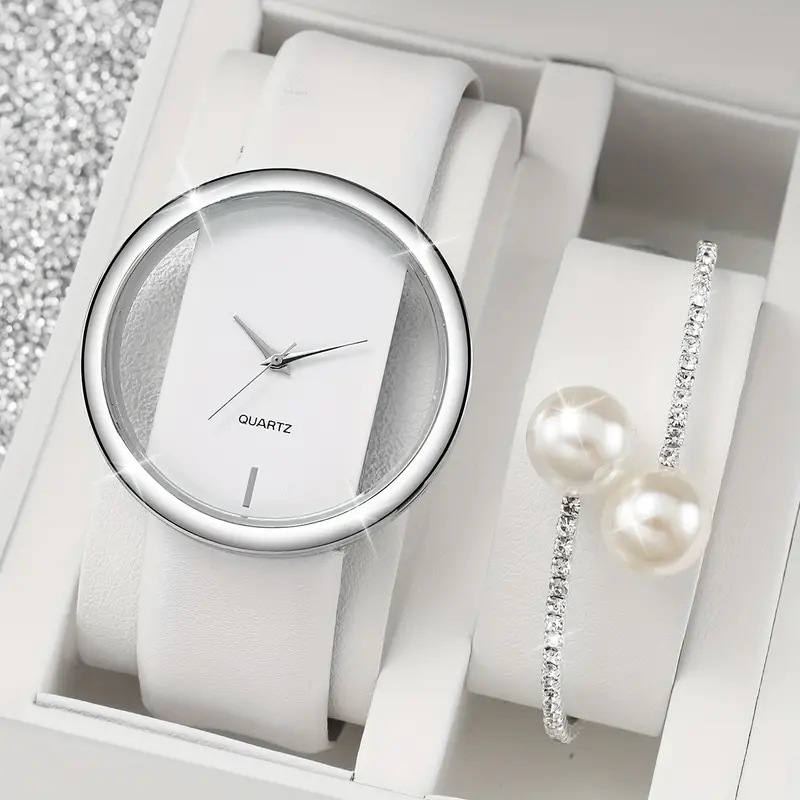 2 шт. модные белые простые час – обзор и цена Luxury Watch White
