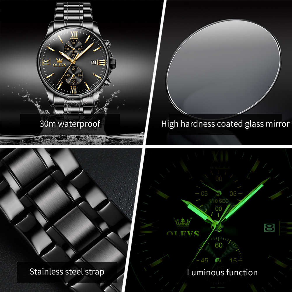 OLEVS 2886 Классические черные – обзор и цена Zen Luxury Watch