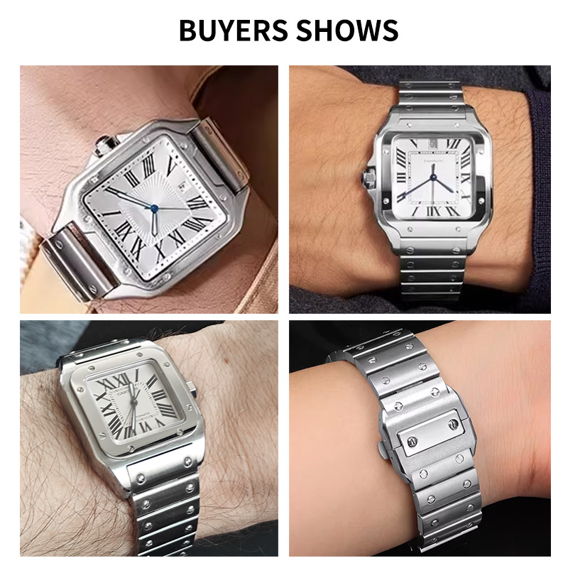 Мужской ремешок для часов из н – обзор и цена Cartier Watch Santos