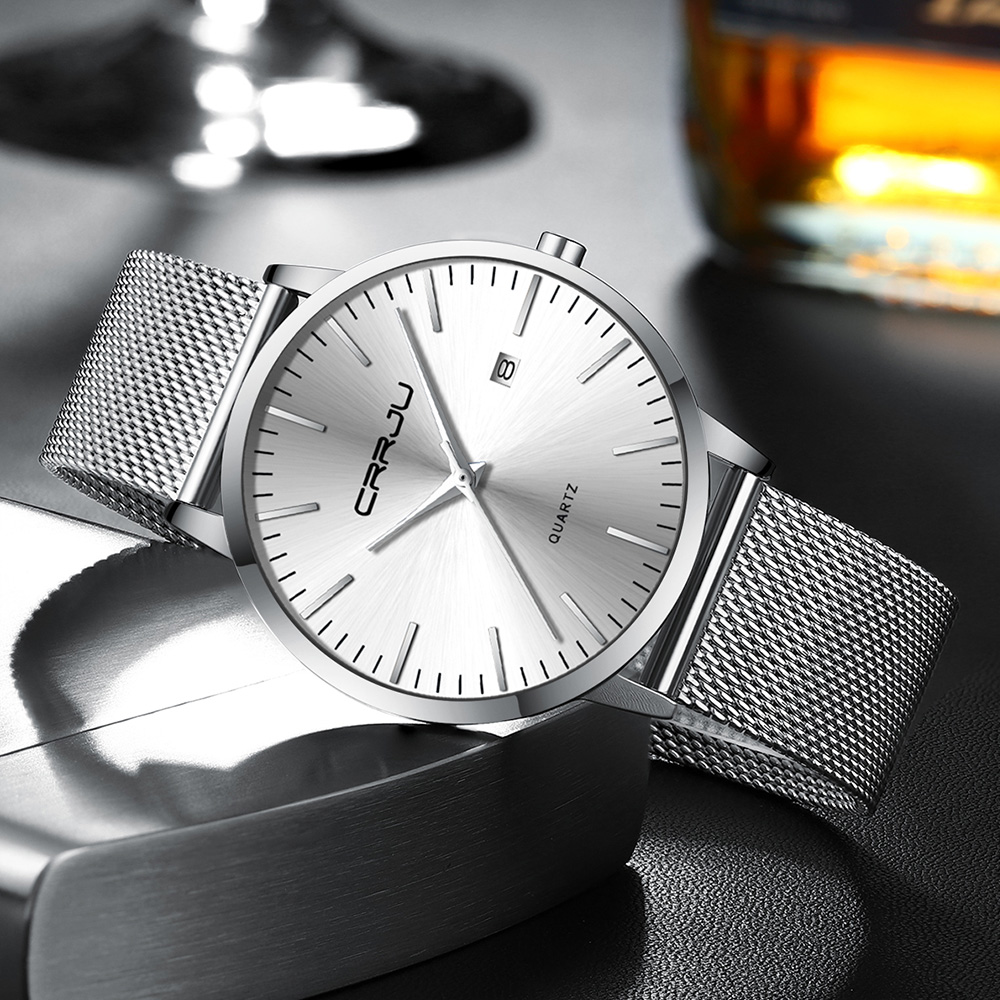 CRRJU новые модные мужские час – обзор и цена Dress Watch Ultra Thin