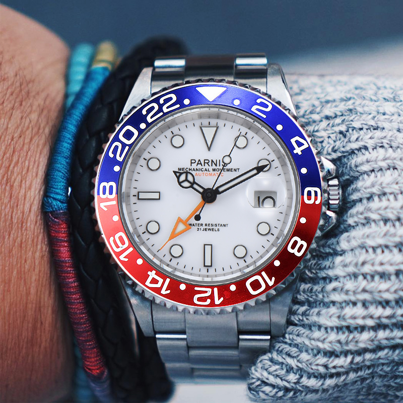 Новинка 2023 года, Parnis, 40  – обзор и цена Luxury Watch White