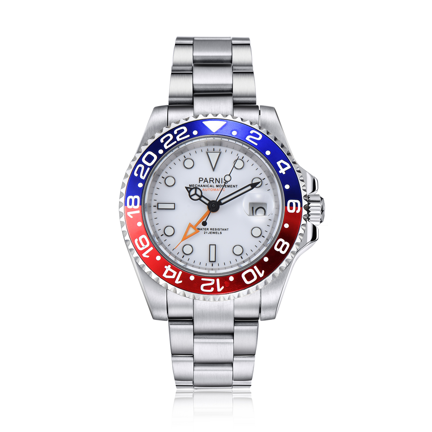 Новинка 2023 года, Parnis, 40  – обзор и цена Luxury Watch White