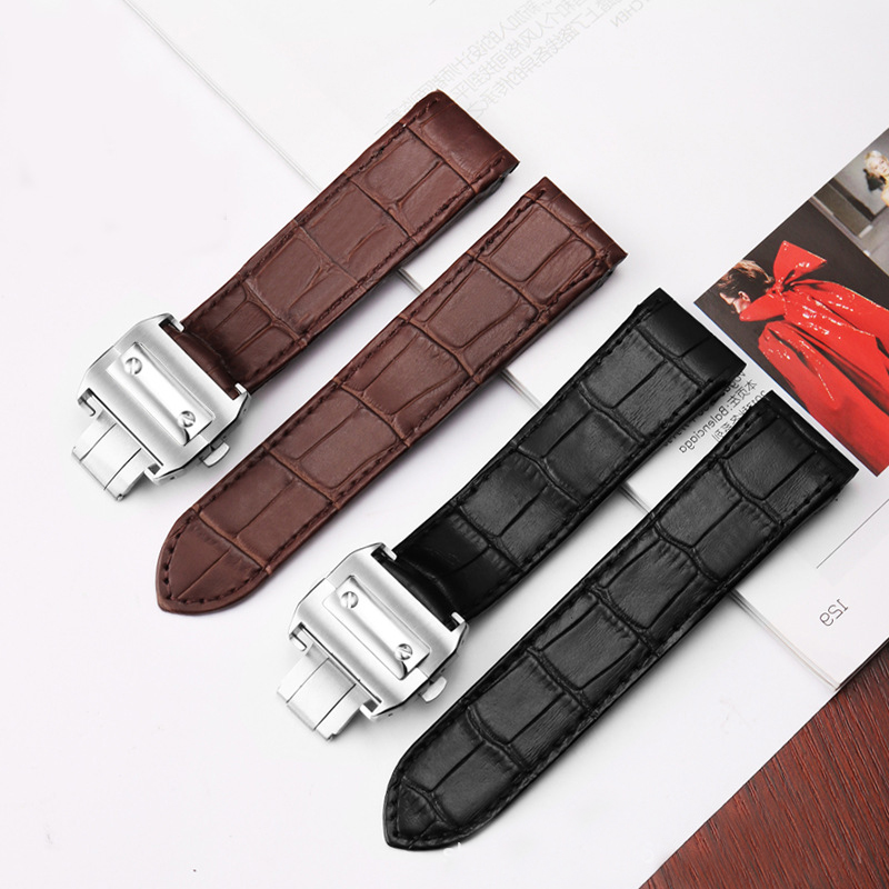 Ремешок из натуральной кожи вы – обзор и цена Cartier Watch Santos